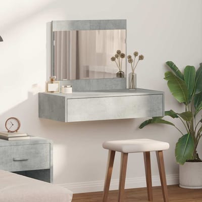 vidaXL - Kaptafel - Grijs - 83 - x - 40 - x - 70 - cm - Bewerkt - hout