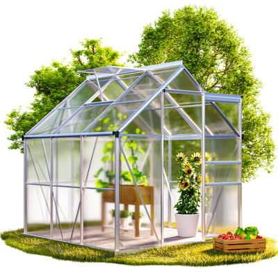 Gardebruk Tuinkas – Aluminium 3.6m² incl dakraam 190x190cm – Zonder Fundament