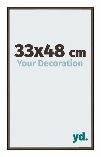 Your Decoration - Fotolijst 33x48 cm - Aluminium - Walnoot Structuur - New York
