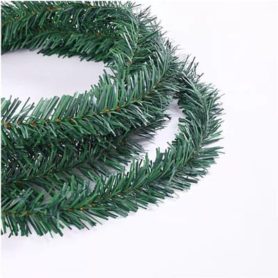 Kunstmatige groene kerstslinger van 5,5 m voor binnen en buiten, perfecte kerstdecoratie voor huis, tuin en feestelijkheden