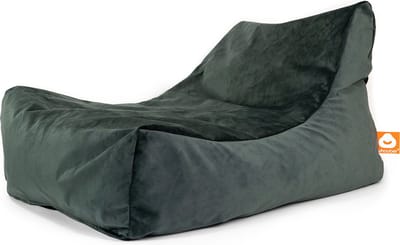 Whoober loungestoel zitzak Bali velvet antraciet - zacht en comfortabel - Wasbaar