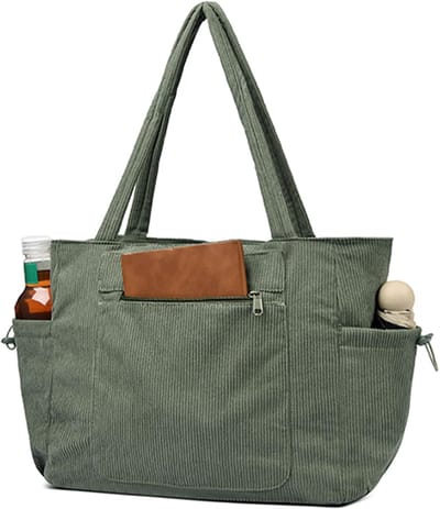 Tas Dames, Grote Shopper Tas, 15,6 inch Tote Bag Laptoptas, Strandtas met rits, Handtas Werktas Schoudertas Schooltas voor school, sport, reizen