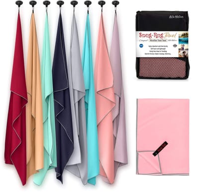 Dailygoody - Microfibre Towel - Sneldrogend - Ultrazacht - Large 80 x 160 cm - Ideaal voor Sport en Strand - Salmon Pink