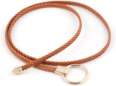 Gevlochten riem - Dames - Riem zonder gesp - Accessoires - Kunstleer - Bruin