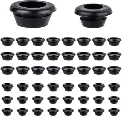 Dailygoods- Kabeldoorvoeren 60 Stuks - Rubber Beschermringen - Waterdichte Doorvoeringen - Binnendiameter 8/12mm - Effectieve Bescherming - Voor Auto/Electronica