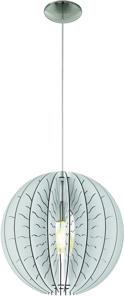 EGLO Fabessa Hanglamp - E27 - Staal|Hout - Wit:Grijs