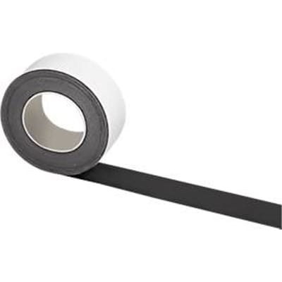 Magneetband - zelfklevend - 45 mm x 10 m - zwart - ons merk Schäfer Shop Select