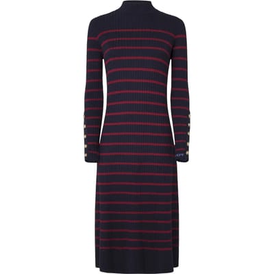 Pepe Jeans Harlem Midi-jurk Met Lange Mouwen Blauw S Vrouw