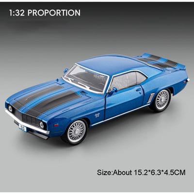1:32 Camaro Ss Sportwagen Speelgoedmodel Geluid Licht Pull-back Schokabsorptie Superauto Modellen Legering Carrosserie Voertuigen Woondecoratie