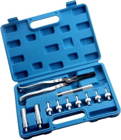 Afdichtingsgereedschap Set - Verwijderingsset - Onderhoud Voertuigen - Veerbelaste Extractie - 11 Delig - Blauw