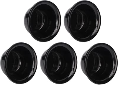 Scheerkommen Set - Scheerschuim Bakjes - Baard Verzorging - Gladde Oppervlakte - 5 Stuks - Zwart