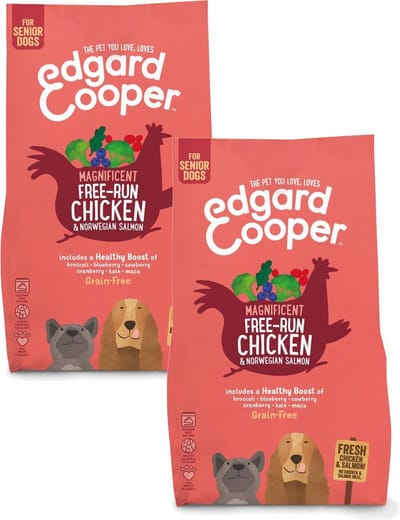 Edgard & Cooper Free-Run Chicken Senior Kip&Zalm&Broccoli - Hondenvoer - 2 x 2.5 kg Graanvrij