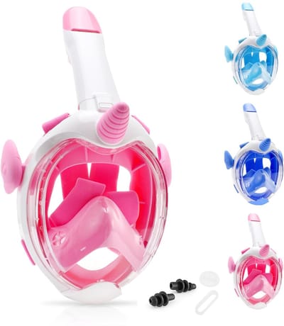 Dailygoods- Snorkelmasker 180 graden HD - Volgelaatsmasker - Duikmasker - Anti-condens - Waterdicht - Verstelbare hoofdband - Zachte siliconen afdichtrand - Duikbril