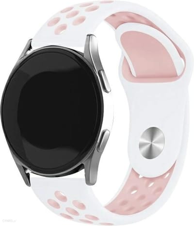 Beline Horlogeband 20mm Sport Silicone wit/roze wit/roze doos