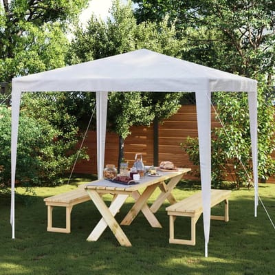 Partytent - Feesttent Tuinpaviljoen - Buitenfeesten Organiseren - Waterdicht UV-bescherming - 25 x 25 m - Wit