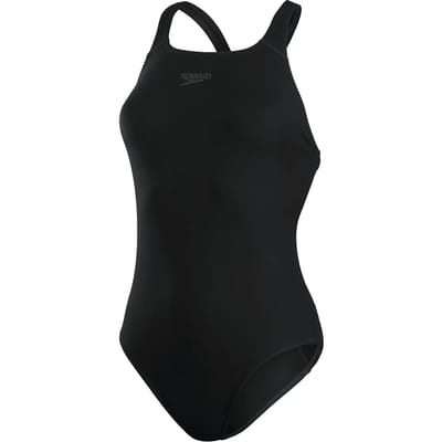 Speedo Endurance+ Medalist Dames Sportbadpak - Kleurvast Badpak Dames - Chloorbestendig Zwempak Dames - Sportbadpak Dames met Medalist-rug - Zwart - 34