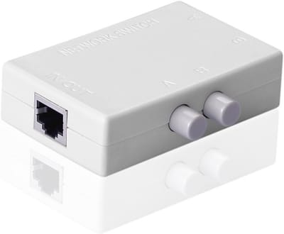 2-poorts Netwerk Switch Selector Hub - 2-in 1-uit / 1-in 2-uit 100Mhz