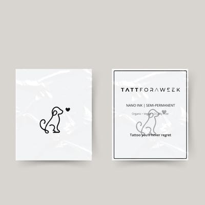 Tijdelijke tattoo hondenliefde | Neptattoo volwassenen | Tijdelijke tattoo voor volwassenen | Temporary tattoo | Plaktattoos voor volwassenen | Neptattoos | Probeer zorgeloos een tattoo | tattforaweek