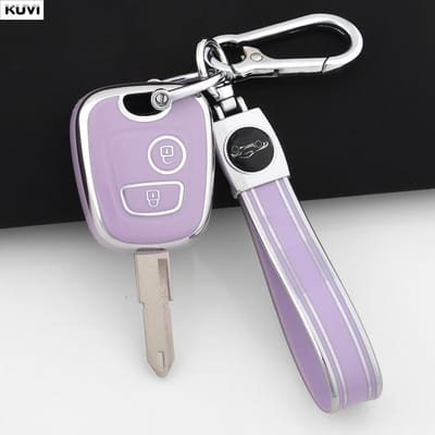 Roze TPU Auto Afstandsbediening Slimme Sleutel Hoes Cover Shell Fob Sleutelhanger Voor Peugeot 107 206 207 307 Voor Citroen C1 C2 C3 C4 Voor Toyota Aygo gray
