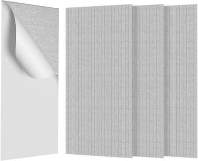 ACXIN 3D Akoestische Wandpanelen Zelfklevend - Lichtgrijs - Geluidsisolatie Geluidsdemping Akoestische Wandbekleding 3D Wanddecoratie Interieur - 4 Stuks
