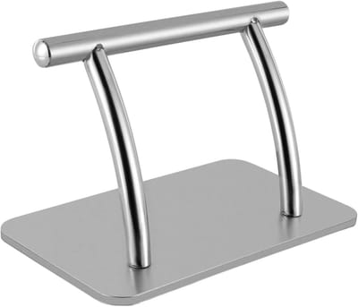 Voetensteun Roestvrij Staal - Voetsteun Salon - Comfort Verhogend - Corrosiebestendig Gepolijst - 32 x 19 x 21 cm - Zilver