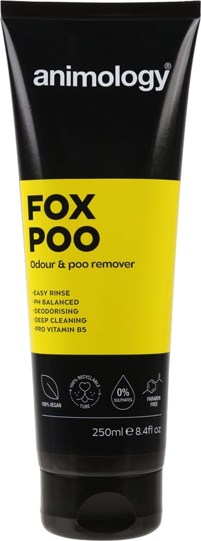 Animology Fox Poo Dog Shampoo - 250 ml - Intensief Reinigend - Verwijderd Nare Geurtjes - Ingebouwde Conditioner - Geschikt voor Alle Honden
