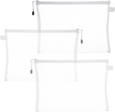Puzzel Opbergzakken - Opbergtas Puzzelstukjes - Opbergen Puzzels - Transparant Nylon - 3 Stuks - Transparant