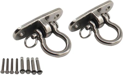Hanger Set - Bevestigingshaken - Buitenactiviteiten - Roestvrij Staal - 2 Stuks - Zilverkleurig
