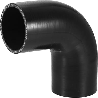Dailygoods- Silicone Hose 90° - Zwart - 70mm ID - 120mm Lengte - Duurzaam - Temperatuurbestendig - Multi-laags Weefsel - Koelwaterslang