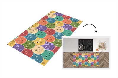 Keukenloper - Loper keuken - Katten - Regenboog - Kind - Design - 120x60 cm - Keukenloper vinyl