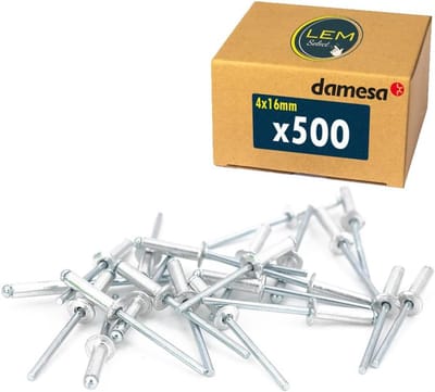 500 Stuks Popnagels Platte Kop Aluminium/Staal 4 x 16 mm
