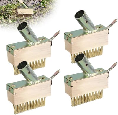 Set van 4 Stalen Onkruidborstels met Metalen Borstels en Schraper voor Makkelijk Verwijderen van Onkruid en Mos