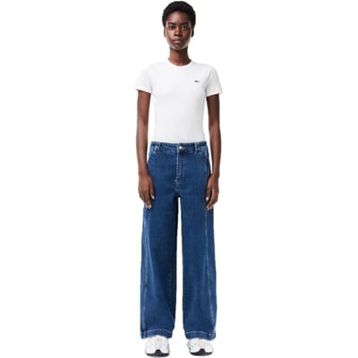 Lacoste Damesjeans met relaxte pasvorm (Medium Blauw)