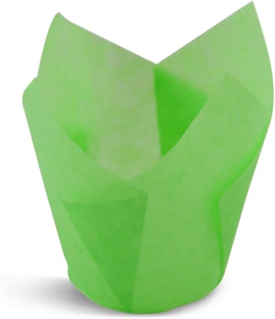 Tulip Bakvormpjes - Papieren Cupjes - Muffins Bakken - Vetbestendig Materiaal - 1000 Stuks - Groen