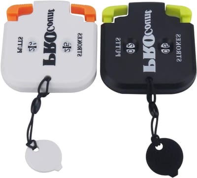Golf Score Teller - Scorekeeper Scorekaart - Golf Wedstrijd - Dubbele Wijzerplaat - Tot 99 Punten - Zwart Groen Wit Oranje