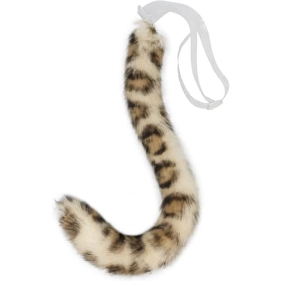 Handgemaakte nepbont Luipaard Lynx Staart Met Verstelbare Riem Pluizig Cosplay Accessoires Halloween Kostuum Accessoires Schattige Dierestaart about 80cm