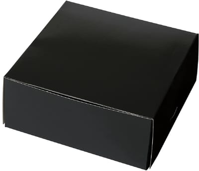 Taartdoos 21x21x5cm. Zwart 3st**