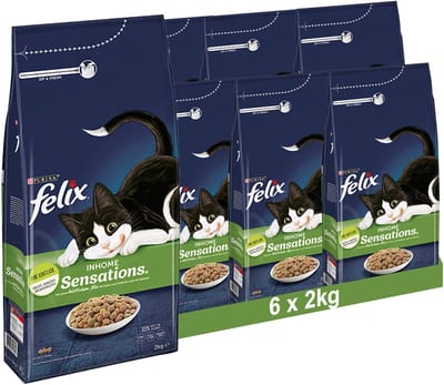 FELIX Inhome Sensations droogvoer voor huiskatten met kip & groenten (6 x 2kg)
