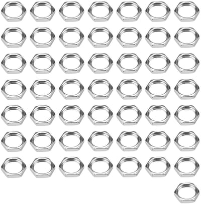 50 Stuks M10x1 Hex Moeren SW12 2.5mm ISO Fijn Draad DIN 13-5 Verzinkt voor Bevestigingsmaterialen en Reparaties