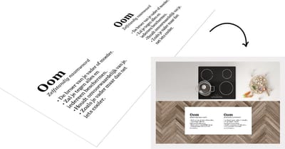 Keukenloper - Loper keuken - Quotes - Spreuken - 'Oom' - 120x50 cm - Keukenloper vinyl