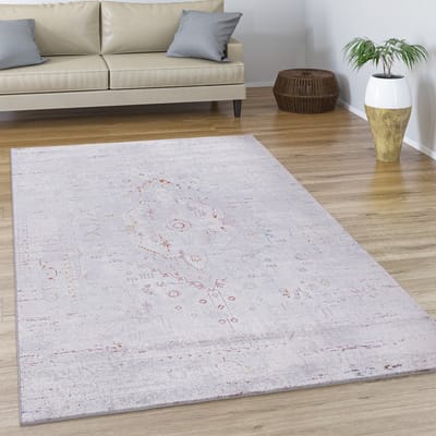 Paco Home Vloerkleed Woonkamer Laagpolig Vintage Abstract Oriëntaals Modern Rand 80x150 cm