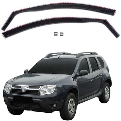 Wind deflectors - SCOUTT - Dacia Duster 2010-2017 - Getinte afwerking - 3 mm UV Acryl - Installatie zonder lijm
