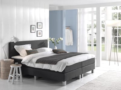Anno 1588 VEDO Boxspringset - Pocketvering - Luxe Topper - Inclusief Dekbed en Kussens - Zwart - 180x200 cm