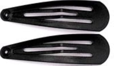 Zenner click-clack hair clips - clip & create - 2 clicclacs haarspeldjes - klik klak haarclips - large zwart - 7cm - haarspelden - nickelvrij