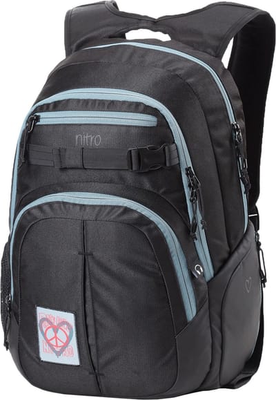 NITRO Vrije tijd rugzak Rugzak met laptopvak Daypacker Collection Chase Backpack 35L Peace Love Nitro Zwart