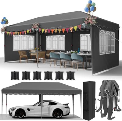 Vouwpaviljoen 3x6 - Partytent Tuinpaviljoen - Feest Tuin - Waterdicht UV-bescherming 50+ - 600x300x270cm