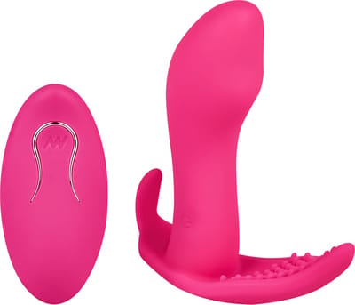 EIS Vlinder vibrator met radiografische afstandsbediening, 9,6 cm, waterdicht (IPX7)