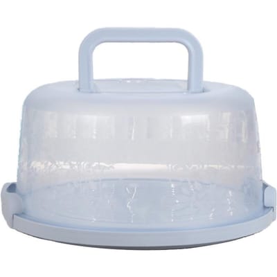 Boîte à gâteaux pour cuisine, maison, fête, boulangerie, emballage rond, conteneur antidérapant, réfrigérateur, conservation, support de stockage bleu