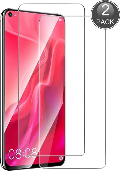 Screenprotector Geschikt voor: Huawei Nova 4 Screen Protector [2-Pack] Tempered Glas