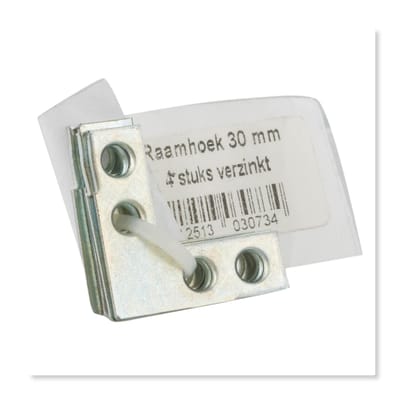 Raamhoeken - 30 mm - Verzinkt (4 stuks)